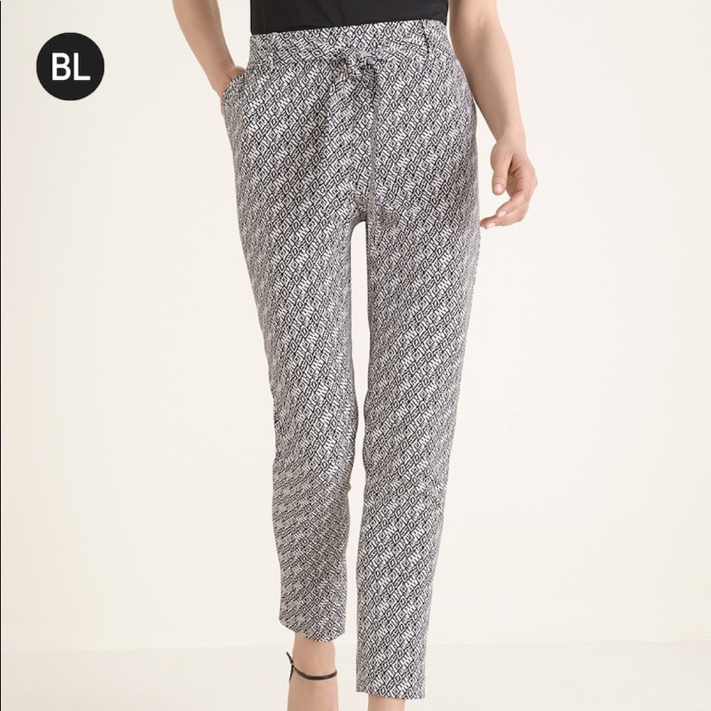 🆕 NWT Chicos Black Label Tie-Waist Ankle Pants STYLE 570264441
Size 3.5 (18)